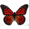 Borduurpakket vlinder oranje/bruin/zwart 12x16cm.