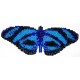 Borduurpakket vlinder blauw 7x18cm