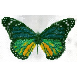 Borduurpakket vlinder groen 12x18cm