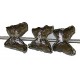 Glaskraal vlinder 12mm transp rookzwart 25st