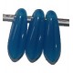 Glasdruppel 3x10mm opaque blauw 50st.