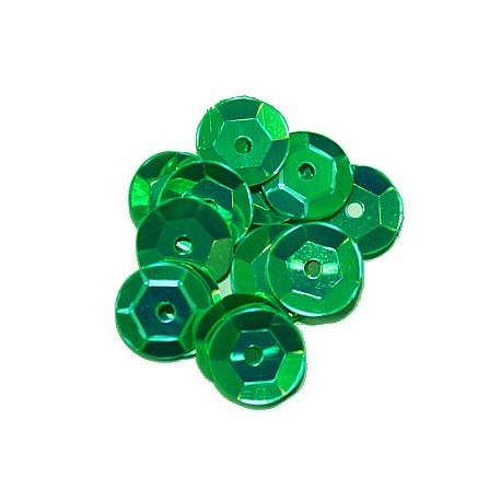 Pailleten cup 8mm groen AB 10 gram