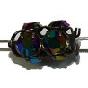 Strassbal dubbel 11x6,5mm jet AB p.st.