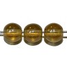 Glaskraal 6mm rond tr. lichtbruin 50st.