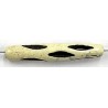 Benen kraal 37X7mm beige met strepen 5st.
