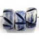 Benen kraal 5x10mm blauw/wit 10stuks