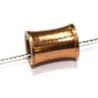 Metalen kraal 7mm roodgoudkl. 10st.