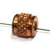 Metalen kraal 6mm roodgoudkl. 10st.