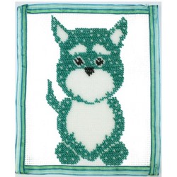 Hondje 2 groen 12x18cm