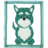 Hondje 2 groen 12x18cm