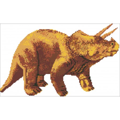 Borduurpakket dino Triceratops 20x33cm