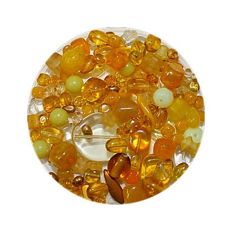 Tsjechische glasmix geel 50 gram