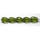 Facetkraal druppel 10x7mm olivine groen15st