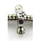 Pandorastyle kr.gerhodineerd tri-bead bloem