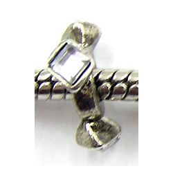 Pandorastyle kr.gerhodineerd tri-bead tr. stras