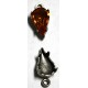 Hangkastje met steen 13x8mm topaas p.st