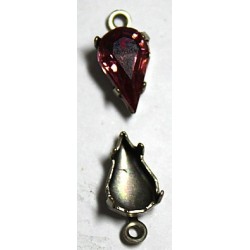 hangkastje met steen 13x8mm licht amethyst p.st