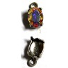 Hangkastje met steen 8x6mm kristal AB p.st