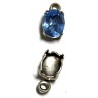 Hangkastje met steen 8x6mm licht saffier p.s