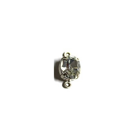Tussenkastje met steen 12x10mm kristal p.st