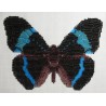 Borduurpakket vlinder paars/zwart/blauw 12x18cm