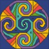 Borduurpakket Spirals (1) 22x22cm.