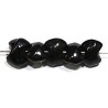 Vintage diabolo glaskraal 4x8mm zwart 25st.