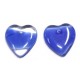 Vintage hart 4x15mmtransp. met blauw 5 st