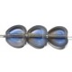 Vintage kr. 8mm hart met matte rand d. blauw 5st