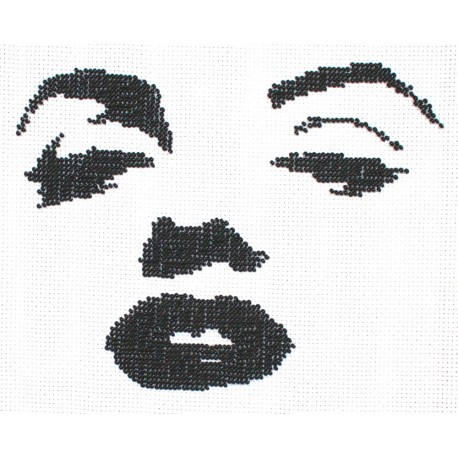 Borduurpakket silhouet Marilyn Monroe 17x22cm