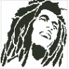 Borduurpakket Bob Marley 23x23cm