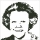 Borduurpakket Prinses Beatrix 23x23cm