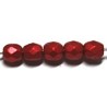 Facetkraal 4mm white full red coated 50st.