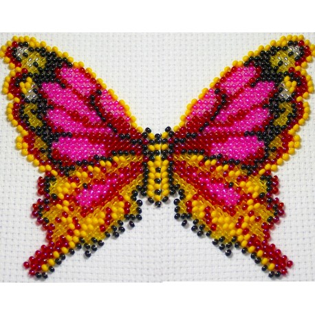 Vlinder multicolor 10x13 cm.