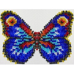 Vlinder multicolor 8x11 cm.