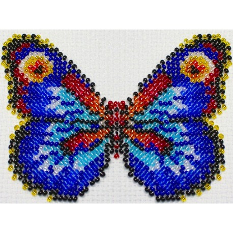 Vlinder multicolor 8x11 cm.