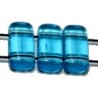 Two hole glaskraal 4x8mm aquamarine 25st.