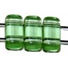 Two hole glaskraal 4x8mm peridoot 25st.