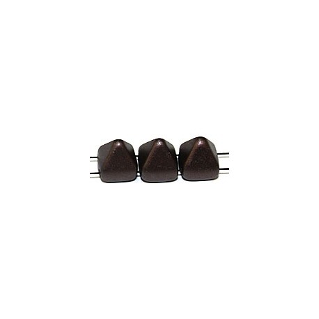 TILA STUD kralen 6x6mm chocobruin 25st.