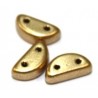 2-gat 8mm halve maan kralen goudkl. 50st.