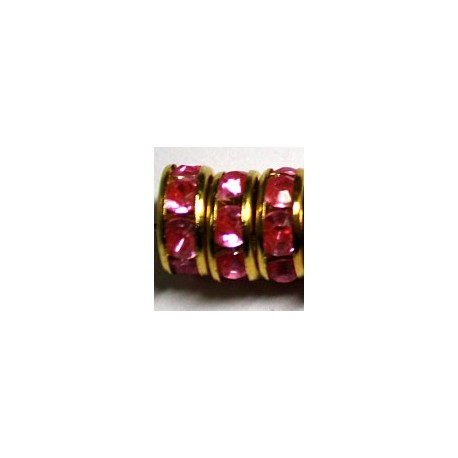 Rondel goudkl. 8mm rose 10st.