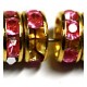 Rondel goudkl. 8mm rose 10st.