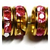 Rondel goudkl. 8mm rose 10st.
