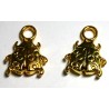 Metalen hanger lieveheersbestje goudkl. 2st