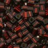 Miyuki square 4mm d.rood silverline 100st.