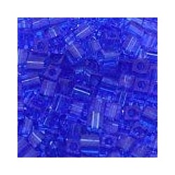 Miyuki square 4mm transp blauw 100st.