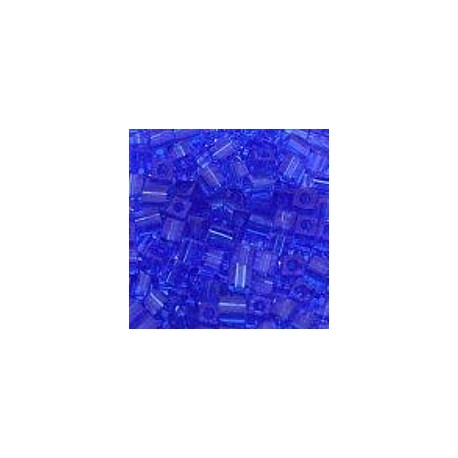 Miyuki square 4mm transp blauw 100st.