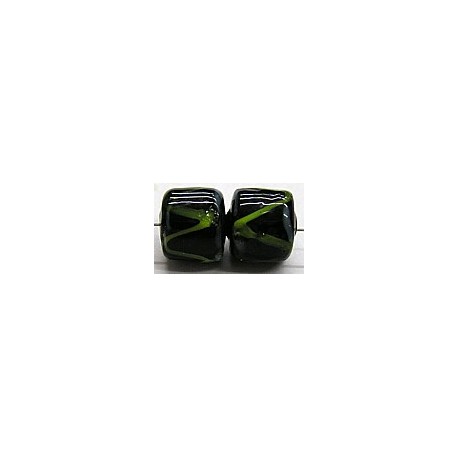 glaskraal ton 10x10 zwart/groen 10 stuks
