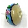 glaskraal 10x17mm grijs/blauw/roosjes 5 stuks