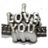 Metalen kraal 11mm gat 5mm ILY p.st.